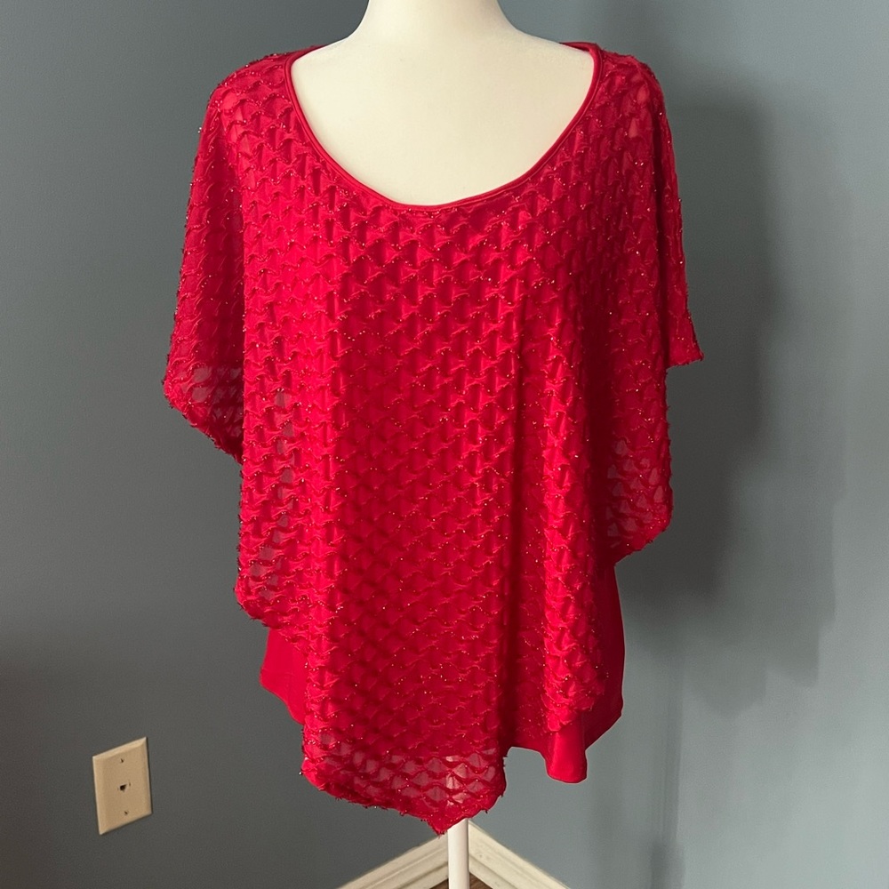 Coral Bay red sparkly top
